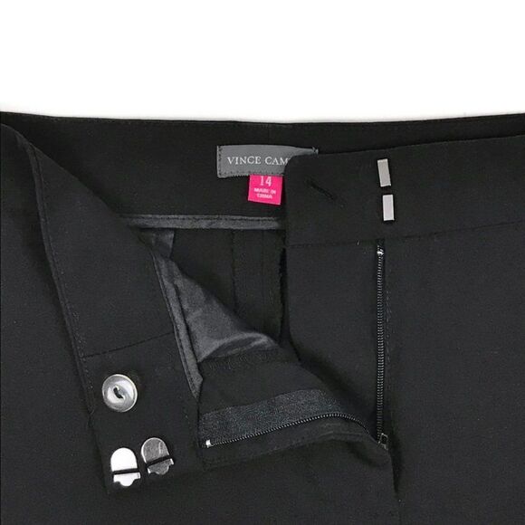 Vince Camuto Straight Leg Trousers Women's Plus Size 14 Black Stretch Pockets - Picture 2 of 10